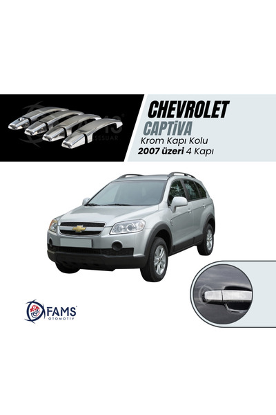 FAMS OTO AKSESUAR Chevrolet Captiva Krom Kapı Kolu 4 Parça 2007 Üzeri P, Çelik