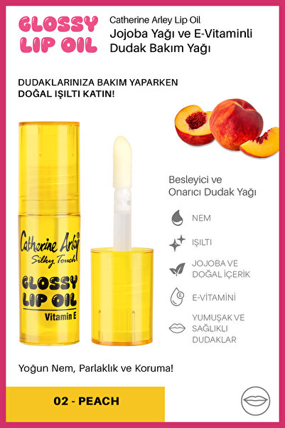 Catherine Arley Glossy Lip Oil Dudak Bakım Yağı Peach
