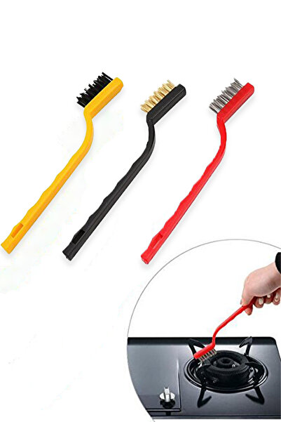 MAROKEN مجموعة فرش التنظيف النحاسية، مجموعة التنظيف الدقيق، منظف فواصل البلاط...