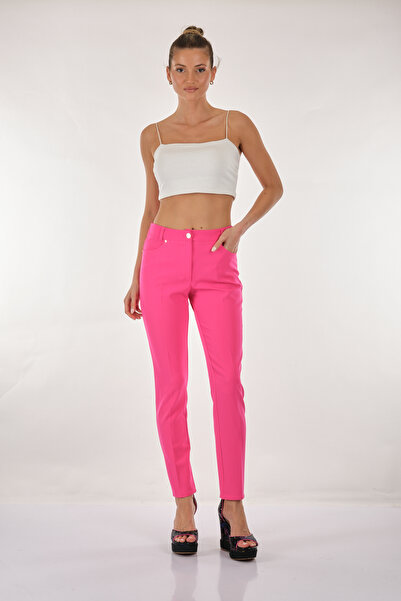 EXPLOSION Штани з широкими штанинами і підколінниками, фуксія, жіночі 22142195