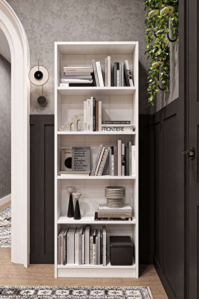 asratrend 5 Raflı (5 BÖLMELİ) Kitaplık Çalışma Odası Ofis Modern Dekoratif Ki...