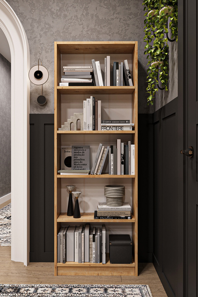 asratrend 5 Raflı (5 BÖLMELİ) Kitaplık Çalışma Odası Ofis Modern Dekoratif Ki...