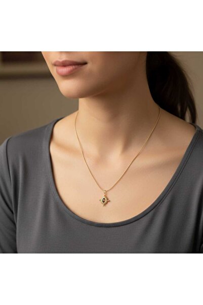 Carenzo Natural Stone Steel Women's Necklace