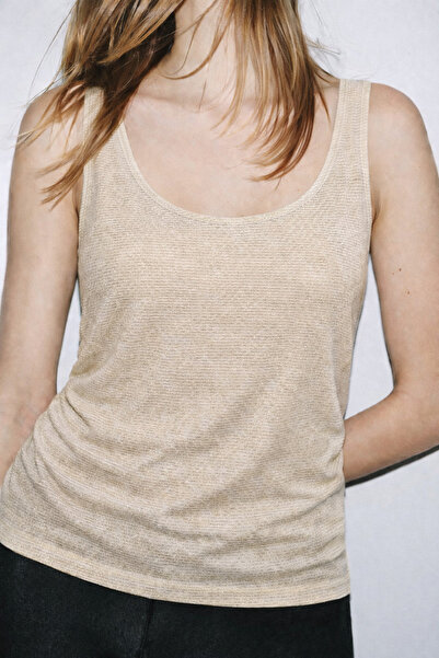 Gdm collection Sim Çizgili Şık Kolsuz Body