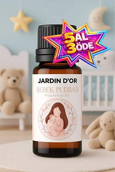 JARDIN D'OR Bebek Pudrası Esansiyel Uçucu Koku Yağı Buhurdanlık Yağı Difüzör ...