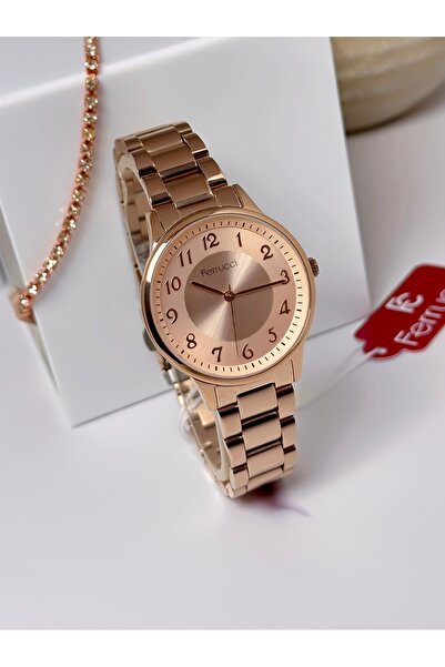 Ferrucci Kadın Kol Saati Orjinal Saat Çelik Kordon Su Geçirmez 2 yıl Garantil...