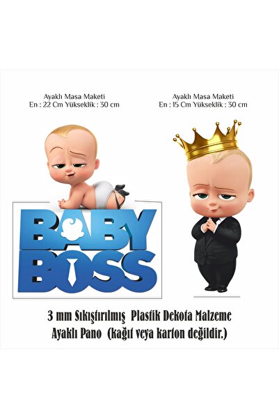 SİYAH PARTİ EVİ 1 Yaş Patron Bebek Doğum Günü Seti