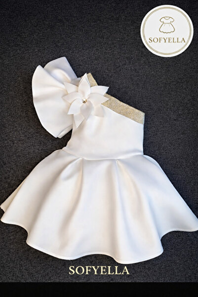 ayasofia kids Ayasofya Kız Çocuk Beyaz Elbise