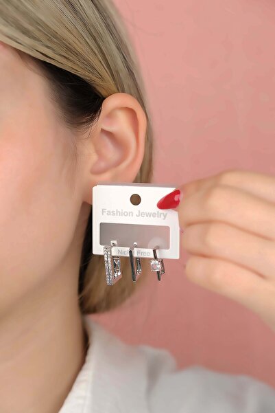 Jack Ferrero ÇELİK exclusive RENK ATMAZ GARANTLİ FATURALI KÜPE