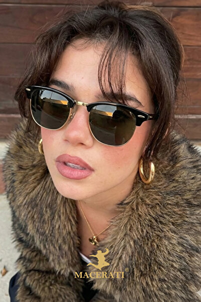 Clubmaster Siyah Oval Unisex Klasik Model Güneş Gözlüğü