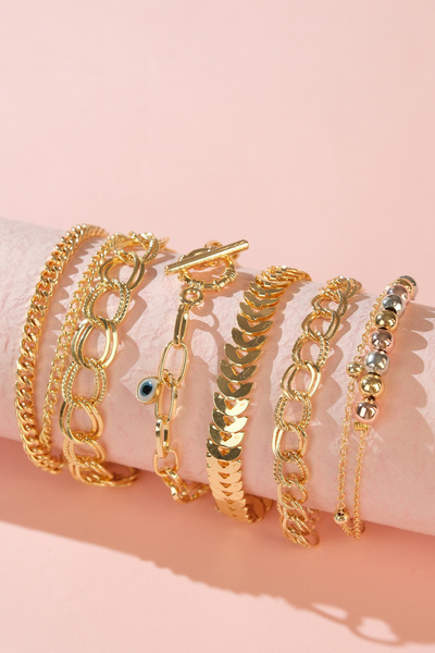 Jack Ferrero Kadın Bileklik Kombin Seti Altın Kaplama