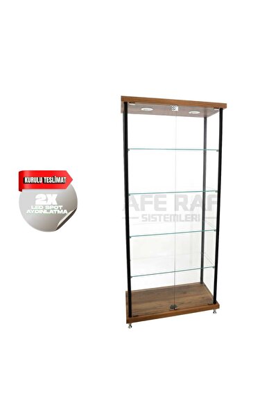 AZUCABİN Kurulu Teslimat, 40*80*175,camlı Dolap, Camlı Vitrin, Koleksiyon Dol...