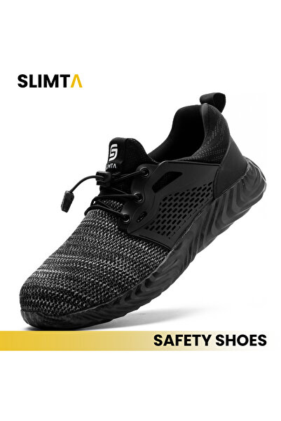 SLIMTA Safety Shoes for Men Women Steel Toe Boots Non-Slip Lightweight Breath...