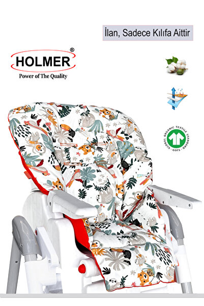 Holmer Mama Sandalyesi Minderi & Kılıfı / Leke Tutmaz / Doğal / Max-T / Açık Gri