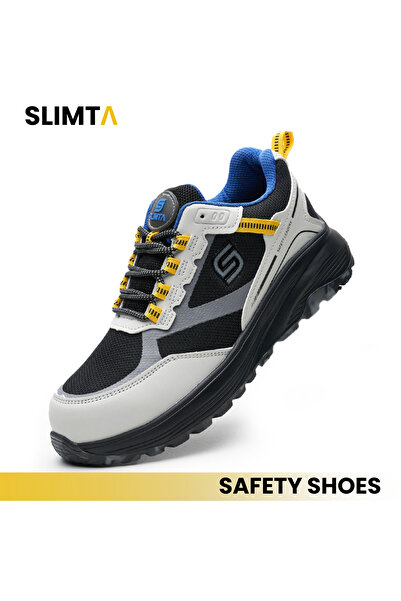 SLIMTA أحذية أمان شبكية خفيفة الوزن للرجال والنساء برأس فولاذي وتصميم رياضي ل...