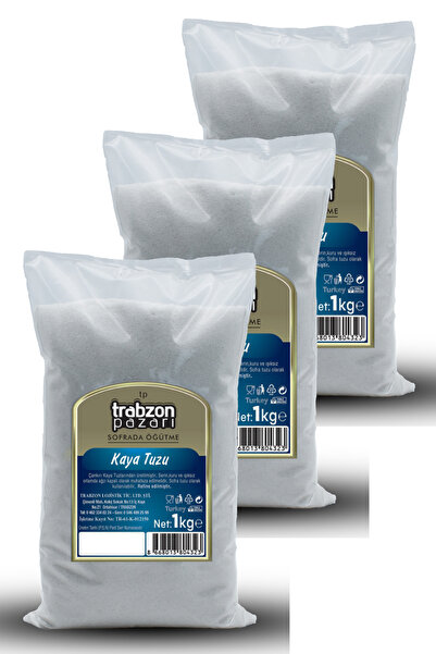 TRABZON PAZARI Rafineli, Iyotsuz Öğütülmüş Kaya Tuzu 3x1 Kg