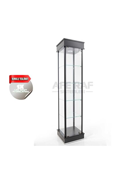 AZUCABİN 40*40*175 Camlı Dolap Camlı Vitrin, Koleksiyon Dolabı, Camlı Dolap, ...