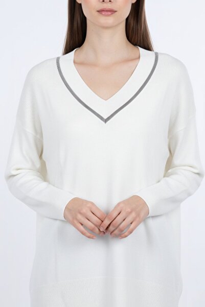 ON بلوفر محبوك برقبة على شكل حرف V