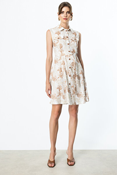 ON Αμάνικο βαμβακερό φόρεμα με σχέδιο