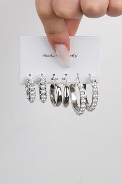 Jack Ferrero KADIN ÇELİK RENK ATMAZ 6 LI KÜPE MODELİ