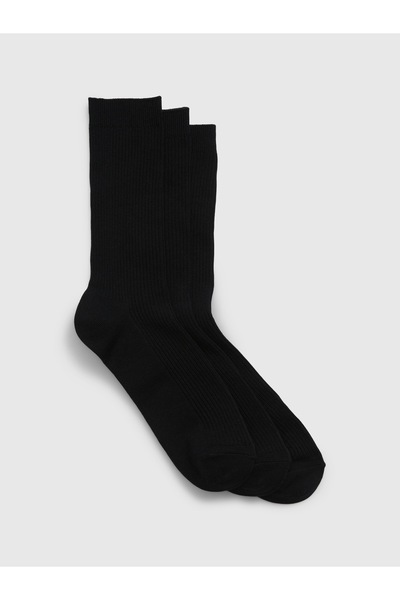 GAP Erkek Siyah Crew Çorap Seti (3'lü)