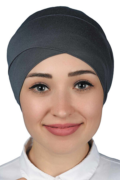 Altobeh غطاء حجاب خارجي متقاطع من القطن الممشط - مدخن