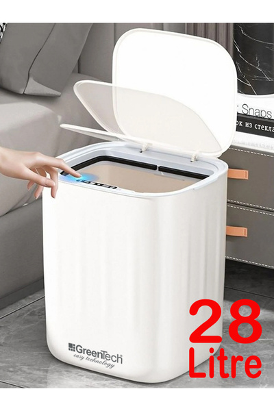 Greentech Sensörlü 28 Litre Çöp Kovası (Şarj Edilebilir Lityum Pilli) / GT-SC...