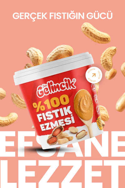 Gelincik 2'li Set Fıstık Ezmesi Şekersiz %100 Saf Doğal Katkısız Taze Çekim Glutensiz Doğal Fıstık Ezmesi 2KG
