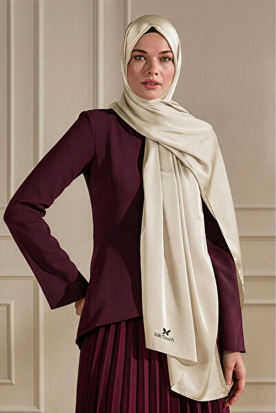 SilkTouch Krem İnci Şal