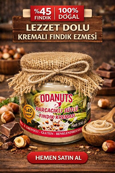 Fındık kreması sütlü fındık parçacıklı
