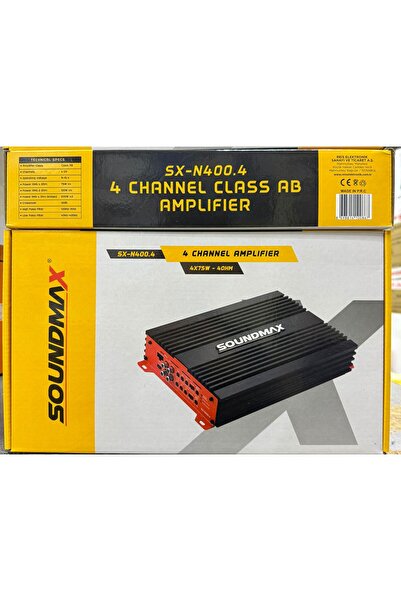 Soundmax sx-400.4d 4 Kanallı Profesyonel Oto Anfi 4000watt