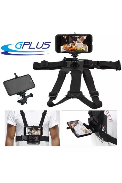 Gplus Cep Telefonu Tutuculu Vlog Video Göğüs Kemeri GP6026PVJ