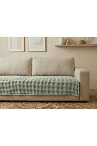 destinyhometex Waffle Desen Saçaksız Koltuk Örtüsü/tv Battaniyesi 100x200cm