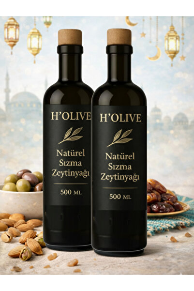 H'Olive 2’li Erken Hasat Natürel Sızma Zeytinyağı 2 x 500 ML (Toplam 1 Litre)...
