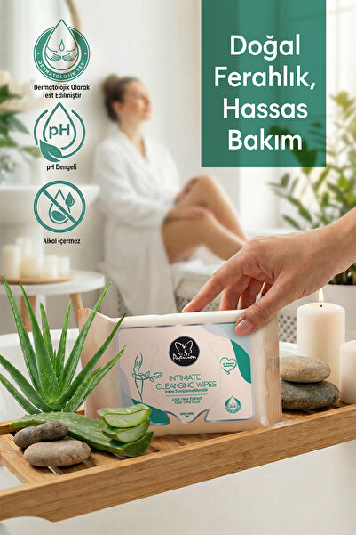 Papilion Aloe Vera Özlü İntim Temizleme Mendili Islak Yetişkin 20 Yaprak Intimate Cleansing Wipes