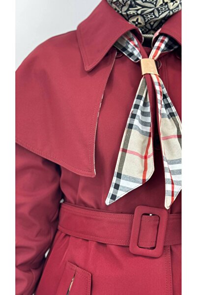 Tebrikler tekstil Women's New Season Tie-Trench Coat G4480