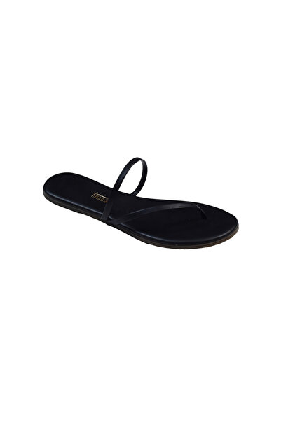 Tkees Flip-flops de zi cu zi eleganti, negri, cu o singură curea