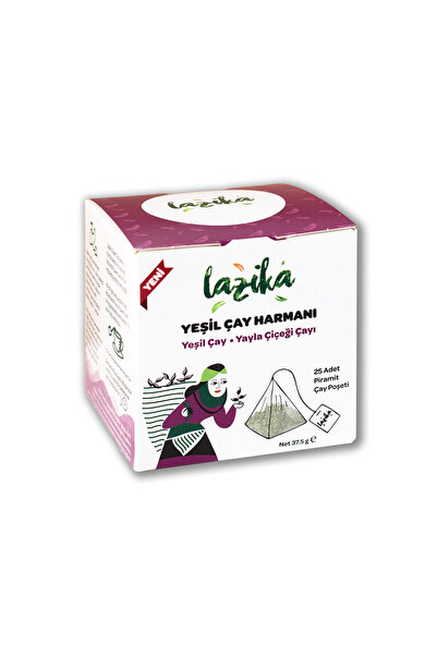 LAZİKA Yeşil Harman Yayla Çiçeği Çayı (37,5 g) 25'li PLA Piramit Poşet- Antio...