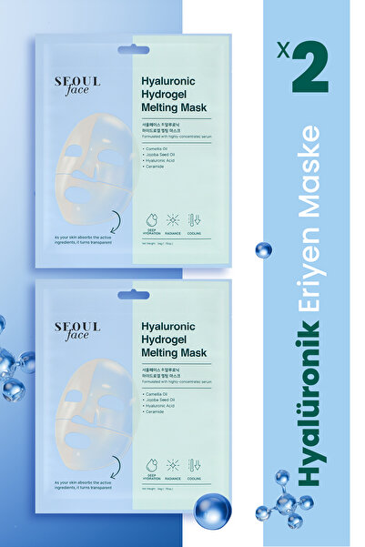 Dermal Hyalüronik Hydrojel Şeffaflaşan Kore Yüz Maskesi Nemlendirici Eriyen M...