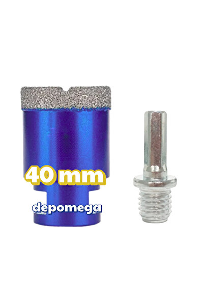 DepoMega 40 Mm Granit Mermer Seramik Delme Panç Spiral Ve Matkap Için Aparatl...
