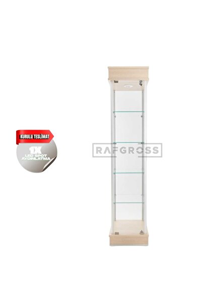 RAFAX Kurulu Teslimat, 40x40x175,camlı Dolap, Camlı Vitrin, Koleksiyon Dolabı...