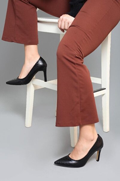 37Numara STILETTO MĂRIME MARE 41-42-43-44-45 BLACK CROCO