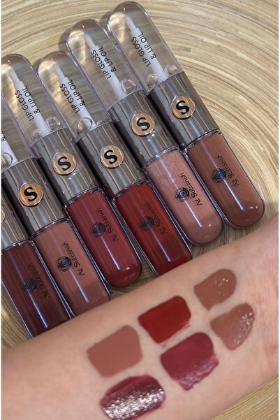 Ch مجموعة أحمر الشفاه وملمع الشفاه - 6 قطع