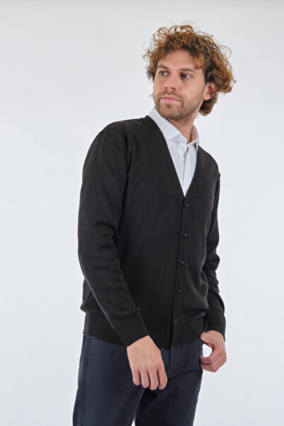 DE BLASİO Cardigan minimalist pentru bărbați De Blasio cu decolteu în V - mân...