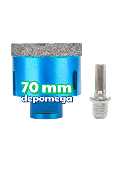 DepoMega 70 mm Granit Mermer Seramik Delme Panç Spiral ve Matkap İçin Aparatl...