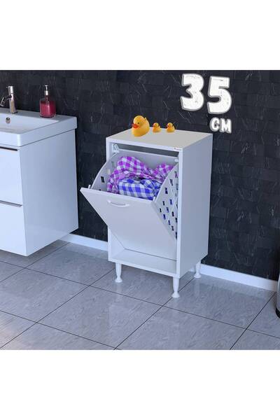 Modilayn Söke Kirli Sepetli, Ayaklı, Çok Amaçlı Banyo Dolabı (14 farklı Geniş...