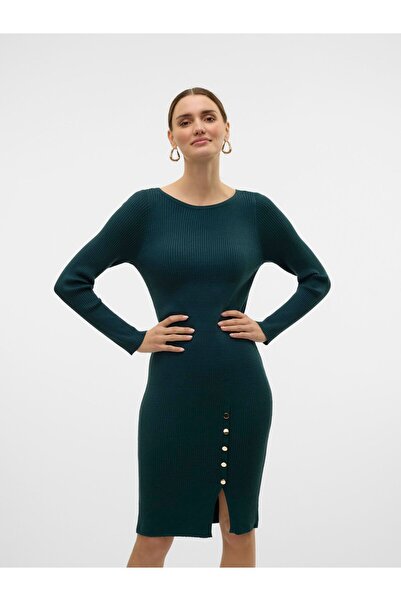 Vero Moda Strickkleid VMABA Langes Kleid