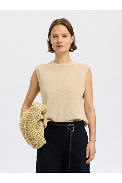 Selected Femme Strickweste Baumwollmix