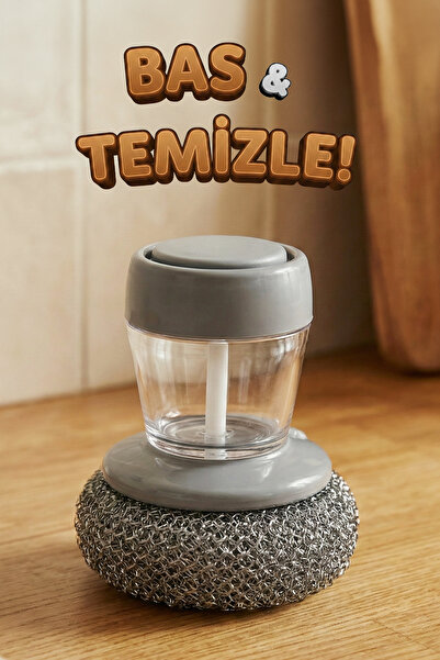 Viritias Deterjan Hazneli Bulaşık Yıkama Süngeri, Paslanmaz Tel Pratik Bulaşı...