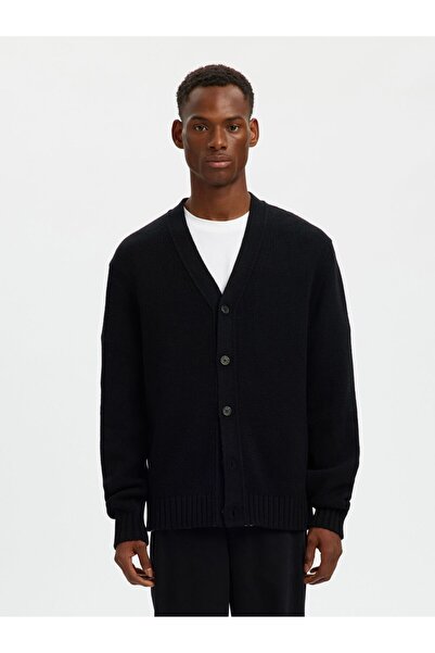Selected Homme Strickjacke Relaxed Fit Wollgemisch